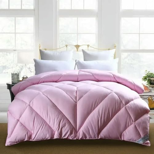 GYMIGE Piumino Invernale in Piuma D'Oca/Anatra Bianca, con Fodera in Cotone, Spesso, per Letto Singolo, Matrimoniale, Matrimoniale, King Size