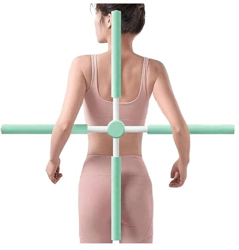 Barra Yoga For La Correzione Della Postura, Barra Anti-gobba For Schiena E Collo, Barra Ginnica Con Anima In Acciaio Inossidabile E Schiuma, Adatta Ad Adulti(Green)