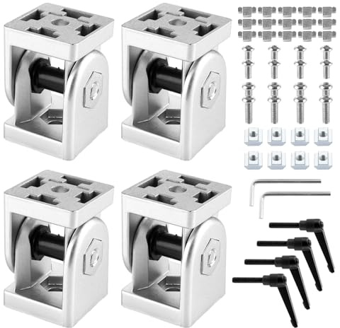 OYEU 4 Pièces Raccord Articulé 4040 Profilé Aluminium 4040