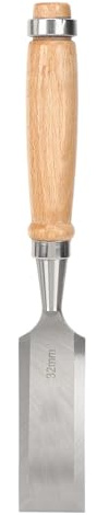 Cloimei Herramienta de cincel plano profesional, cincel de carpintero de carpintería resistente para tallar madera, acero al cromo vanadio, corte de 32mm de ancho