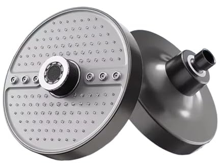 1 soffione doccia universale a pioggia Supercharge da soffitto, for spa, getto superiore ad alta pressione, accessori for il bagno(Top grey shower)