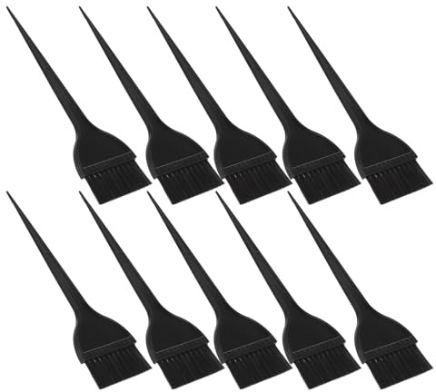 ibasenice Pinceles para Teñir el Cabello Portátiles y Fáciles de Limpiar para Set de 10 de Plástico Negro y Ideales para Salón y Uso Personal Salón Uso Personal
