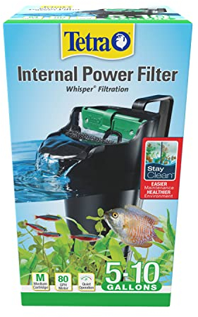 Tetra Whisper Interner Leistungsfilter für Aquarien, In-Tank-Filtration mit Luftpumpe, Schwarz