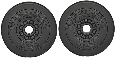 TrainHard® Hantelscheiben 2er Sets hochwertige Kunststoff Zement 30mm Bohrung Gewichte Auswahl: 2x2,5kg / 2x5kg / 2x10kg / 2x15kg