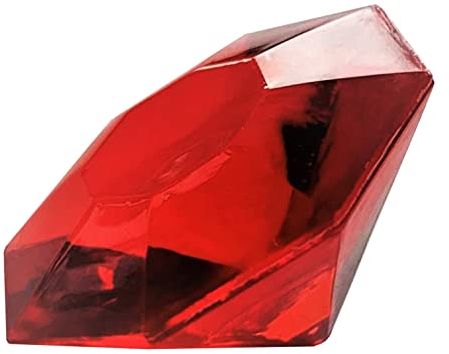 Acryl Streudeko Deko - Diamanten. Größe ca 32 mm. 10 Stück. Farbe: ROT -01