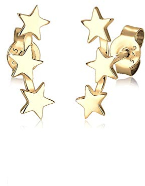 Elli Damen Ohrstecker 925 Sterling Silber Vergoldet