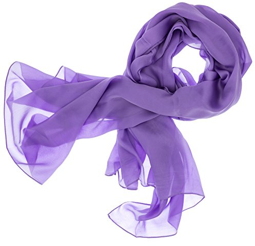DOLCE ABBRACCIO by RiemTEX ® Schal Damen LADY SUNSHINE Seidentuch Tücher mit hohem Seidenanteil Pashmina Stola Tuch in Fliederfarben Halstuch Kopftuch Damen Seidenschal Elegante Schals (Flieder)