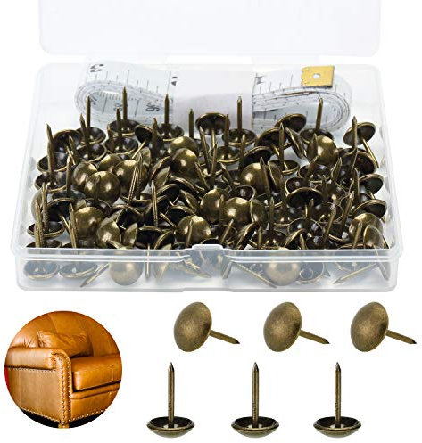 Mr. Pen- Upholstery Tacks, 100 Pack, Furniture Tacks, Decorative Nail Heads, Upholstery Tacks for Furniture, Decorative Tacks, Upholstery Pins, Upholstery Nails, Antique Furniture Brass Tacks