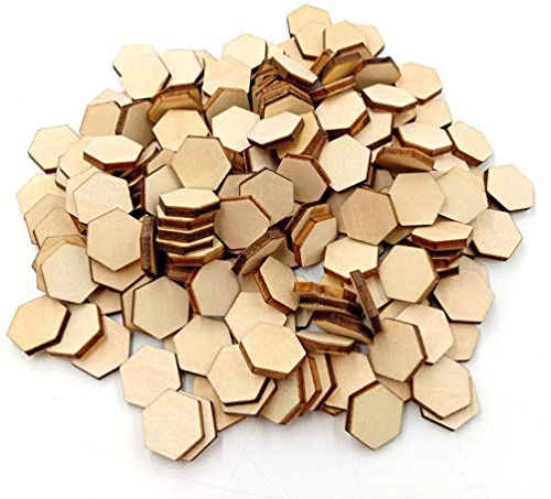 Holzscheiben, sechseckig, 20 mm, 100 Stück