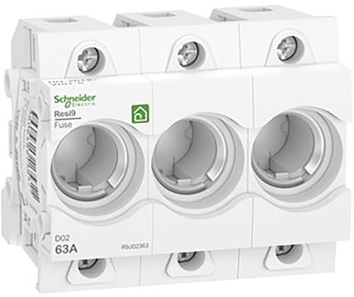 Schneider R9J02363 Neozed Sicherungssockel D02, 3-Polig, 63A, 400V, DIN-Schiene