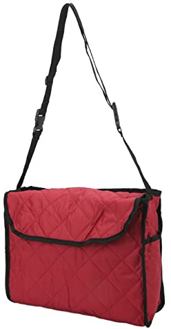 TOPINCN Rollstuhltasche, Rollstuhl-Aufbewahrungstasche Zum Aufhängen, Gesteppte Baumwollbeutel, Zum Aufhängen an der Seite, Haushalts-Walker-Zubehör für Erwachsene, Senioren(Weinrot)