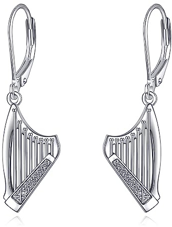 Boucles d'oreilles de sport et de musique en argent sterling pour les amateurs de sport et amateurs de musique - Cadeau pour femme, fille, homme et garçon, Normal, Argent sterling, Pas de pierre