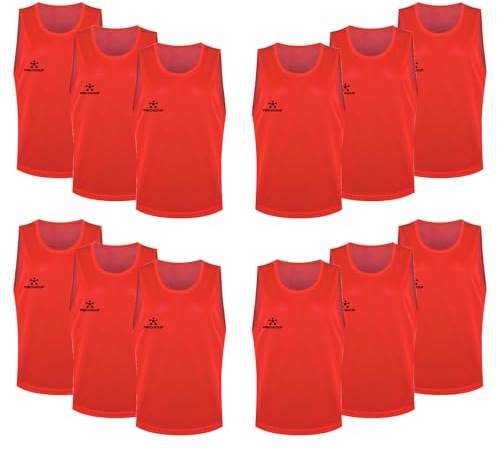 FIBOGOUP Fußball Trainingsweste,Fussball Leibchen Kinder Erwachsene,Fussballtraining Zubehör,Westen fürs Teamtraining