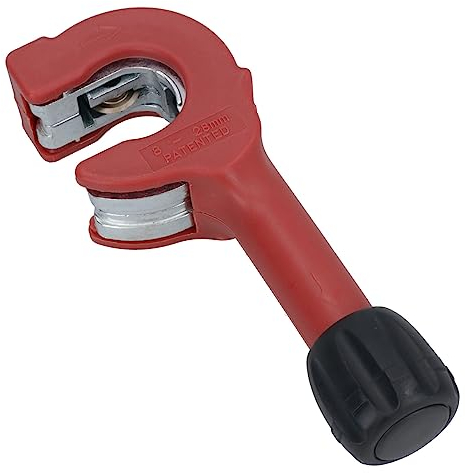 Tagliatubi regolabile con una mano in rame INOX a cricchetto, 8 mm - 28 mm