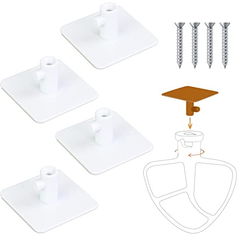 Shurzzesj Support de fixation pour mixeur, support d'accessoires de mixeur, support de mélangeur pour crochet pétrisseur, batteur à bord plat et flexible, fouet métallique