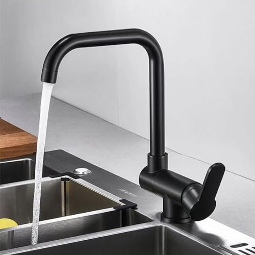 XJTNLB Küchenarmatur Klappbar Schwarz Versenkbare Armaturen Spülbecken Spülarmaturen Küche Aus Edelstahl