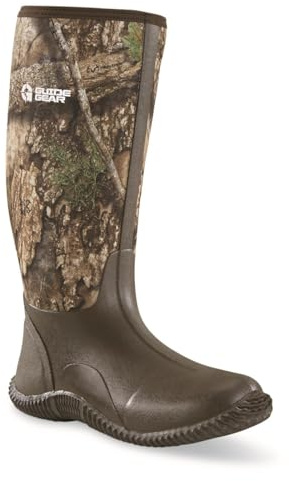 Guide Gear Men’s High Camo Bogger Rubber Boots, Waterproof Rain Hunting Shoes RT APX 11D (Medium)