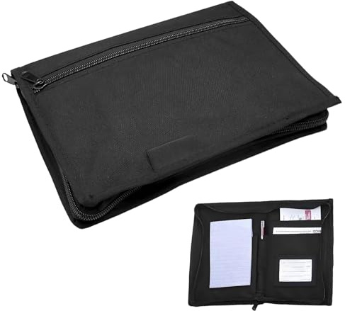 JRYGAC Fahrzeugmappe, Mehrere Taschen Bordmappe Auto A5 | Fahrzeugpapiere Mappe mit Mehreren Fächern Fahrzeugmappe Dokumentenmappe Tragbar Reise Mappe für Karten Autozubehör Bordmappe