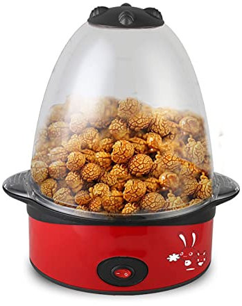 PAHION Elektrischer Popcorn-Maker Mit Servierschale Mit Zucker & Öl 5L Popcorn-Maschine Mit Quick-Heat-Technologie Bereit In 3 Minuten Zum Teilen Mit Familie Und Freunden(Red)