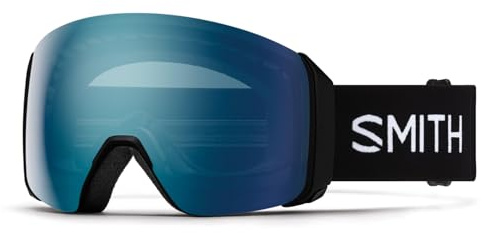 SMITH 4D Mag XL Snow Goggles – Adult Ski & Snowboarding Goggles with BirdsEye Vision, Anti-Fog Performance & 100% UV Protection – for Men & Women – Black, ChromaPop Everyday Blue Mirror