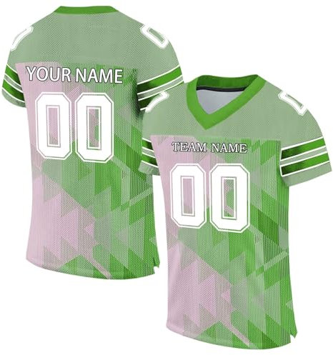 Generisch Personalisiert Rugby Trikot Herren Sporthemden Individuelles Fußball Trikot Schnelltrocknend American Football Trikot Atmungsaktiv T-Shirt Kurzarm Trikot Männer Damen Black Friday Angebote