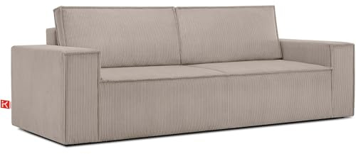 Konsimo Napi Sofa - Schlafsofa - Sofa mit Schlaffunktion - Schlafsofa mit Bettkasten - Couch - Couch mit Schlaffunktion - Sofabett mit abnehmbaren Kissen -Hergestellt in der EU