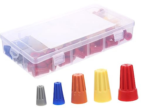 FELTECHELECTR 160pcs Electrical Cable Connectors Spring Insert Nuts High Temperature Resistant Easy to Install for Home Theater Car and Wiring Projects