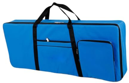 Generic 61 Key Keyboard Case Gig Bag with Backpack Straps 40.16x16.54x1.97, Blue