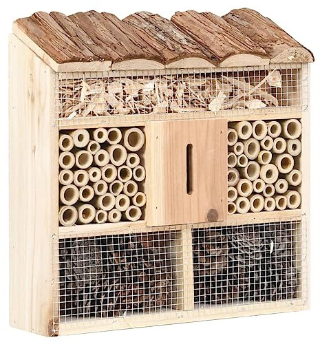 Decor-Casas para pájaros y vida silvestre, casas de mariposas, hotel de insectos, 30 x 10 x 30 cm, madera de abeto