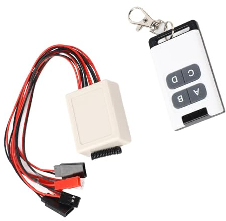UPALDHOU Controlador de Cabrestante de 4 Canales de 4 Canales RC Controlador Winch Winch Control Remoto para el Control Remoto de 1/10 RC con de Batería Incorporada para la Luz y el Cabrestante