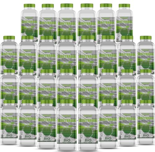 GiDeli Bioetanol 30 x 1l de manzana 96,6% etanol para chimeneas interiores y exteriores, sin humo ni hollín, de maíz y remolacha azucarera