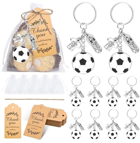 Kaknozix Ensemble de 10 Porte-Clés Ouvre-Bouteilles pour Les Passionnés de Sport et Les Amateurs de Football, Porte-Clés Ouvre-Bouteilles pour Souvenirs de Ballons de Sport.