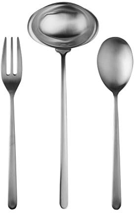 MEPRA Linea Ice Servizio Servire, 3 Pezzi, Acciaio Inossidabile 18/10 Satinato