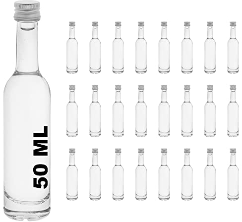 slkfactory Casavetro BOR Lot de 24 petites bouteilles de liqueur en verre miniature 50 ml N° 40 ml