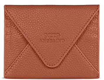 Otto Angelino Portafoglio con spazio per carte in pelle e busta per il viaggio con- Porta carte di credito con scanalature multiple per soldi, carta di identità - Blocco di RFID - Unisex