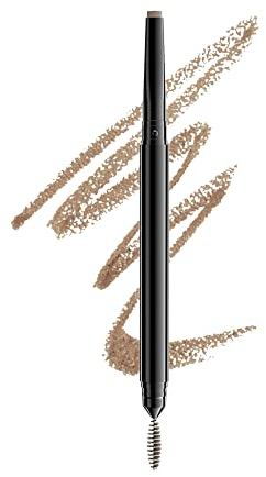 NYX Professional Makeup Augenbrauenstift, Precision Brow Pencil, Beidseitig mit flachem Augenbrauenstift und Bürstchen, Vegane Formel, Farbton: Blonde