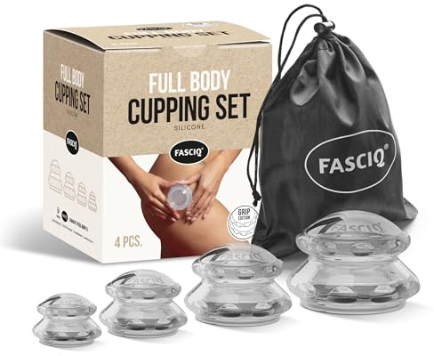 Fasciq | Silikon-Massagecups Set |Gegen Anti-Cellulite & Anti-Aging, Schröpftherapie | High-End Silikone Cuppings | Silikon Vakuumsauger können schmerzen vermindern und behandelt Cellulite & Faszien