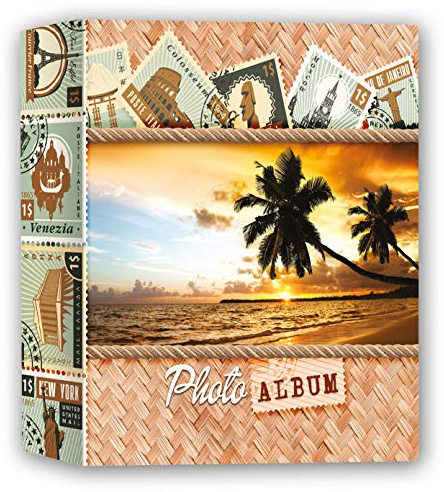 ZEP S.r.l. Palm inserción Memo álbum de Fotos, cartón y Papel, Coloreado diseño, para 200 Fotos de 13 x 18 cm,