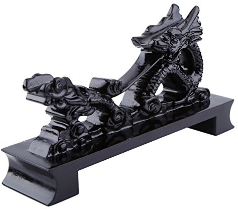 Schwertständer, drachenförmiger Samurai-Schwerthalter-Ausstellungsstand für Katana Wakizashi (Schwarz)
