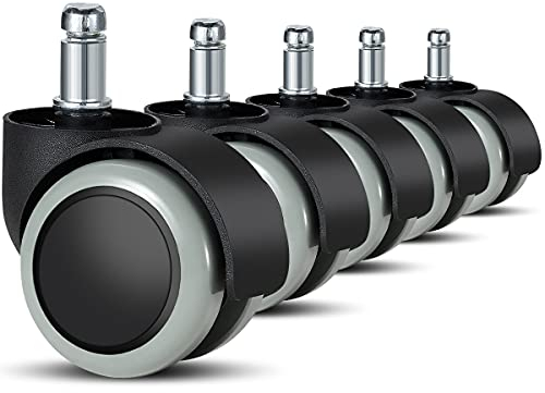 Ruote sedia ufficio11 mm x 22 mm，ruote girevoli，di ricambio per sedie da gioco, sedie girevoli, rotelle sedia ufficio e per proteggere il pavimento,ideali per pavimenti in parquet, laminato