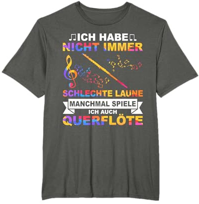 Querflöte Flöte Flötist Flötenspieler Musik Querflöte T-Shirt