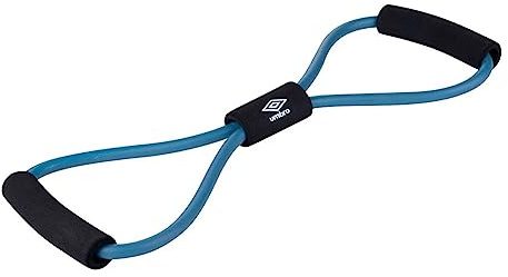 Umbro Bande Élastique Musculation avec Poignées - Bande de Résistance Musculation 11KG - Parfait pour l'Entraînement de Force et la Rééducation après Blessures - Appareil Musculation - Plastique