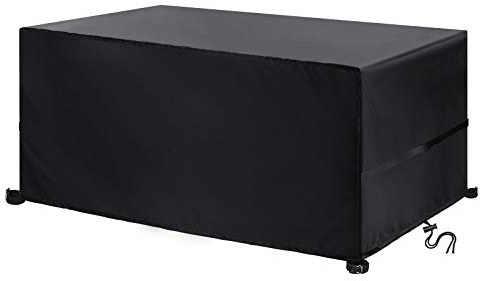 YoungBee Housse Salon de Jardin, Housse pour Table de Patio Rectangulaire, éTanche, Anti-Uv, En Tissu Oxford 420d Renforcé Et RéSistant à La DéChirure pour Meubles D'ExtéRieur En Patio 90 x 90 x 90 cm