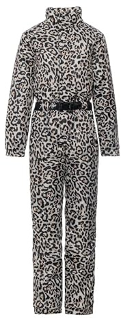 Funky Alps - Skianzug Panther Print - Panter Leopard Skianzug - Skioverall - Einteiler - Onesie - Wasser- und Winddicht - Damen - Print - Größe S-XXL (36/S)