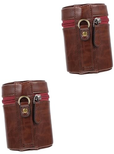 ABOOFAN 2 Kameratasche Leder Wechseltasche Leder Kameraobjektivtasche Organizer Objektivtaschen DSLR Diditalkamera Spiegelreflexkamera Objektivtasche