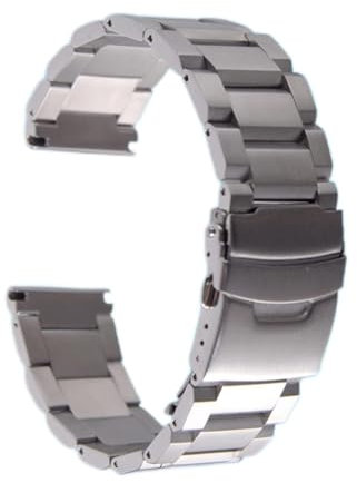 LORIER Edelstahl Uhrenarmband Strap Herren Metall Armband Link Armband 22mm Zubehör for Automatikuhr Band Armband