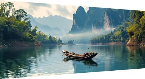 Qiaoqoo Landschaft Diamond Painting xxl 200x80cm, 5D DIY Diamant Painting Bilder Wald Diamand Painting Kinder mit Diamond-Painting Zubehör, Groß Diamant kunst Basteln Erwachsene, Home Décor Malerei