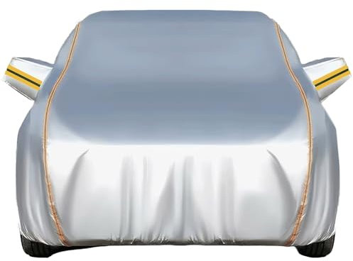 Autoabdeckung für Mercedes Benz SL R230,Wasserdicht Sonne Staub Schutz Auto Abdeckplane Abdeckung,Maßangefertigt Auto Abdeckplane Atmungsaktiv Winddichte Beständig Reißfest (Color : Silver)