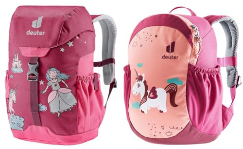 deuter Schmusebär Kinderrucksack (8 L), Ruby-hotpink & Pico Kinderrucksack (5 L), Bloom-ruby