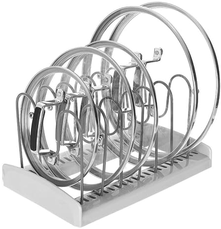TRTO Cupboard Saucepan Pan Lids Storage Rack Holder Cabinet Kitchen Shelving Plates